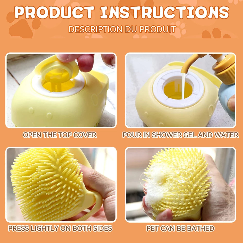 2-in-1 Pet Shampoo Massage Brush