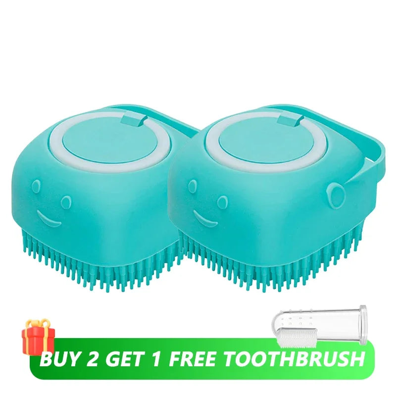2-in-1 Pet Shampoo Massage Brush