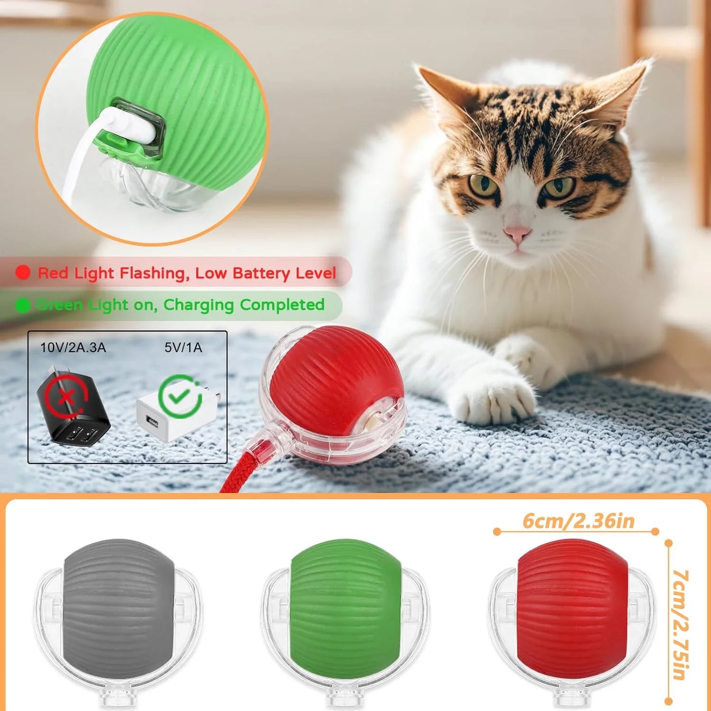 Smart Rolling Cat Ball Toy