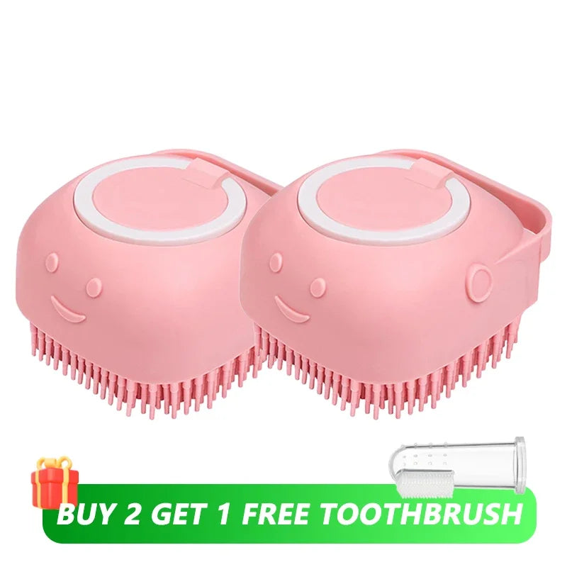 2-in-1 Pet Shampoo Massage Brush