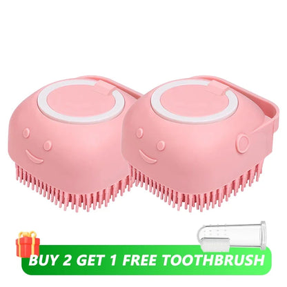 2-in-1 Pet Shampoo Massage Brush